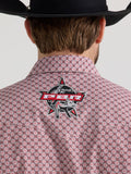 PBR® Red Geo Logo Men's Shirt by Wrangler®