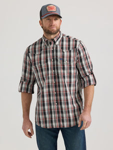 Black Plaid Performance Men's Shirt by Wrangler®