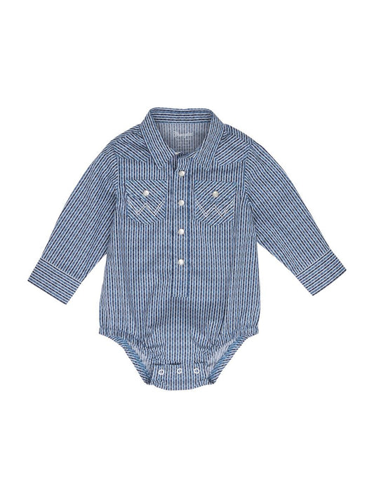 Blue Stripe Boy's Infant Shirt by Wrangler®