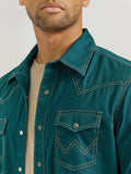 Retro® Forest Teal Modern Fit Men's Shirt by Wrangler®