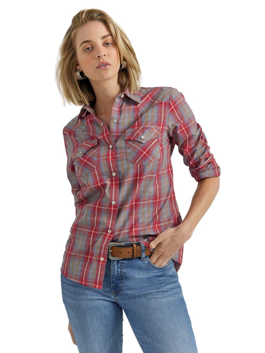 Red Plaid Women's Shirt by Wrangler®