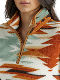 Retro™ Rust Southwest Sherpa Women's Sweater by Wrangler®