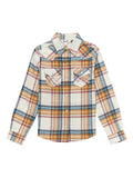 Flannel Cream Plaid Girl's Shirt by Wrangler®