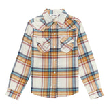 Flannel Cream Plaid Girl's Shirt by Wrangler®