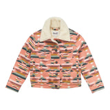 Sherpa Lined Pink Southwest Girl's Jacket by Wrangler®