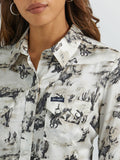 Retro® Satin 'Black & White' Women's Shirt by Wrangler®