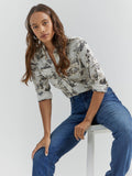 Retro® Satin 'Black & White' Women's Shirt by Wrangler®