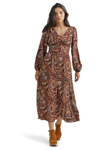 Rust Paisley Women's Dress by Wrangler®