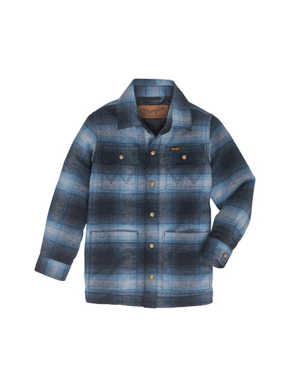 Blue Plaid Barn Boy's Coat by Wrangler®