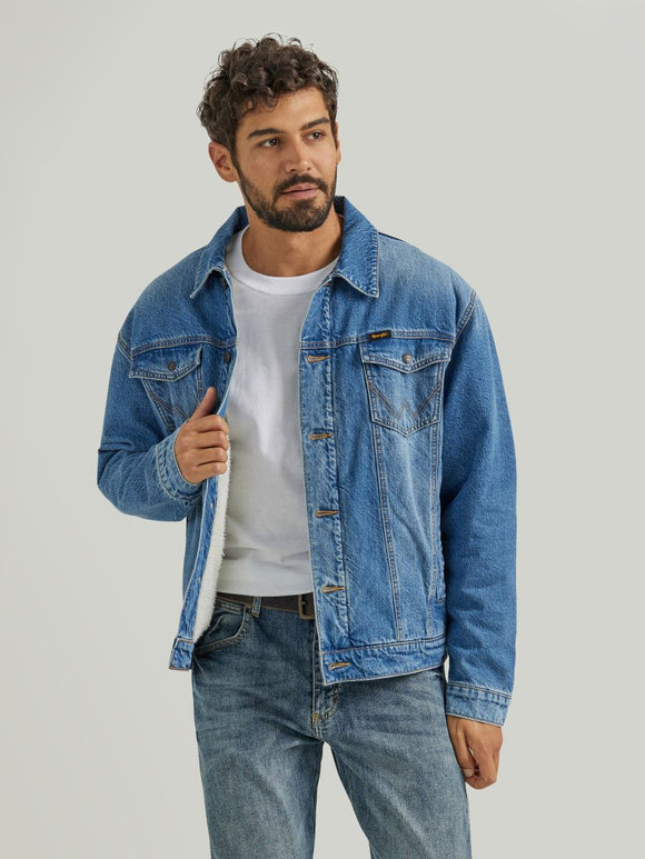 Retro™ Sherpa Lined Denim Men's Jacket by Wrangler®