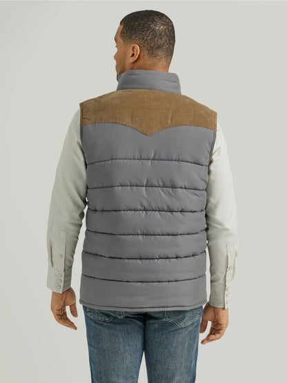Grey & Corduroy Insulated Men's Vest by Wrangler®