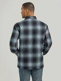 Blue Plaid Sherpa Lined Men's Jacket by Wrangler®