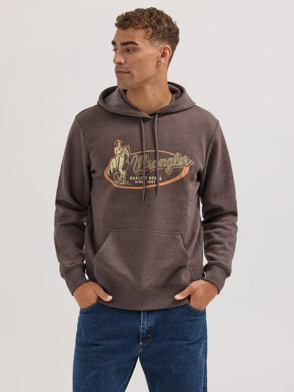 Brown 'Retro Rider' Men's Hoodie by Wrangler®