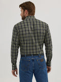 Olive Plaid Classic Fit Men's Shirt by Wrangler®