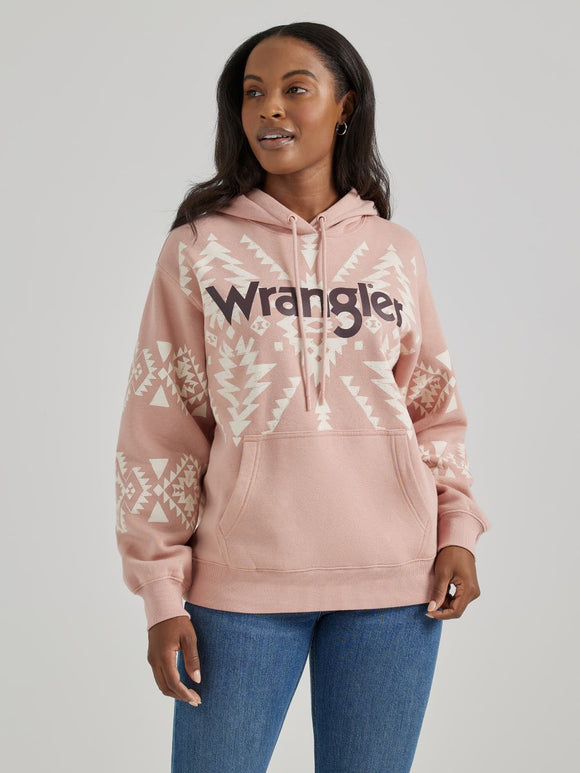 Retro™ Pink Southwest Logo Women's Hoodie by Wrangler®