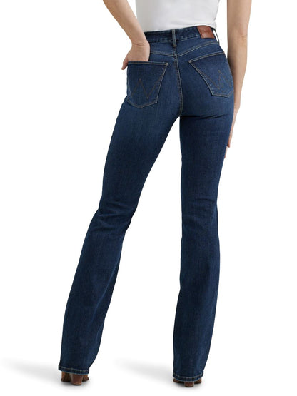 Blue jeans worn by a person on a white background