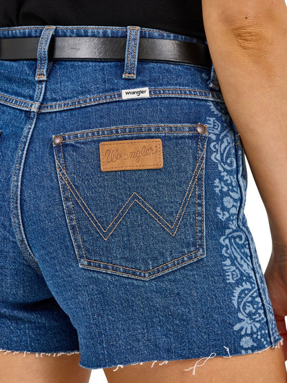 Retro™ Paisley High Rise Denim Women's Short by Wrangler®