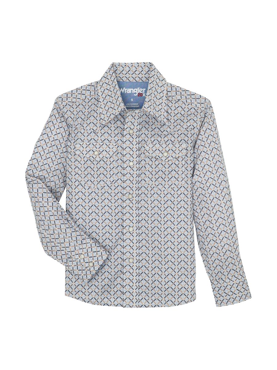 20X™ Stretch Classic Fit Geo Print Boy's Shirt by Wrangler®