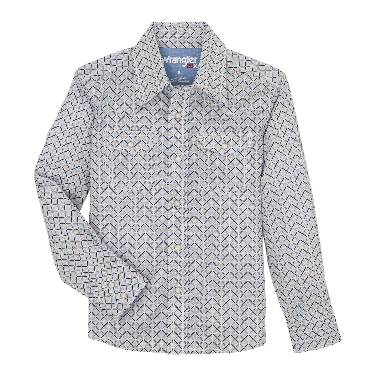 20X™ Stretch Classic Fit Geo Print Boy's Shirt by Wrangler®
