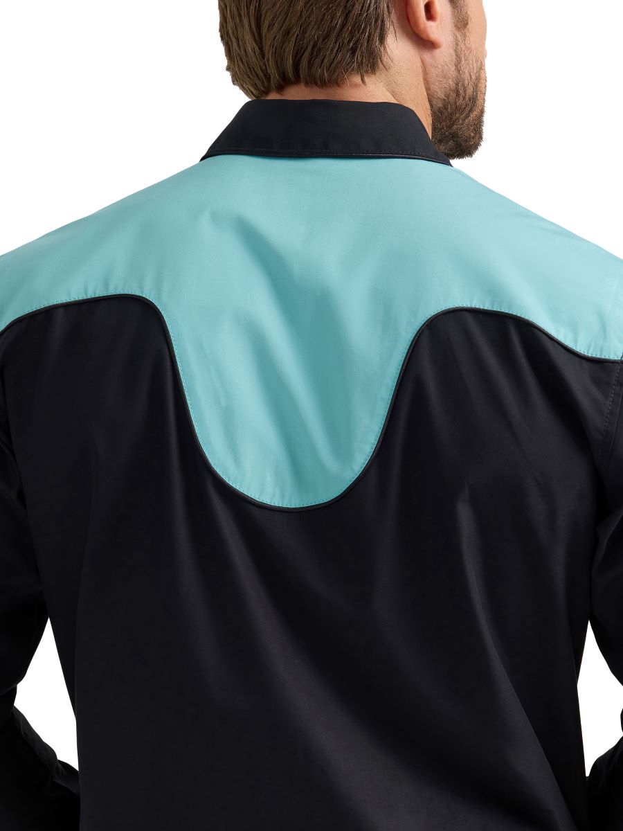 Authentic™ Black & Teal Vintage Men's Shirt by Wrangler®