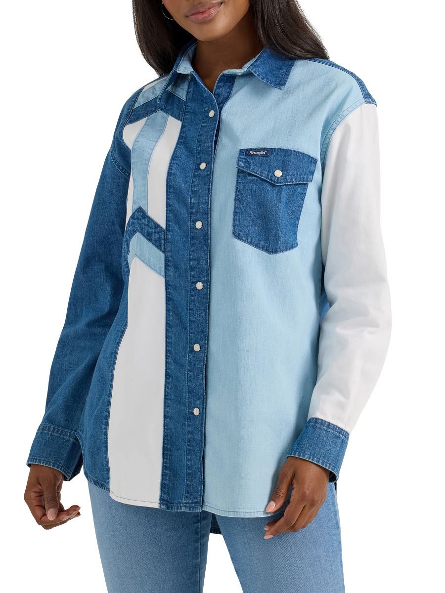 Retro™ Patch Denim Women's Shirt by Wrangler®