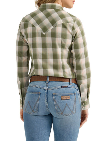 Retro™ Olive Plaid Women's Shirt by Wrangler®