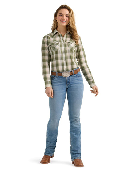 Retro™ Olive Plaid Women's Shirt by Wrangler®