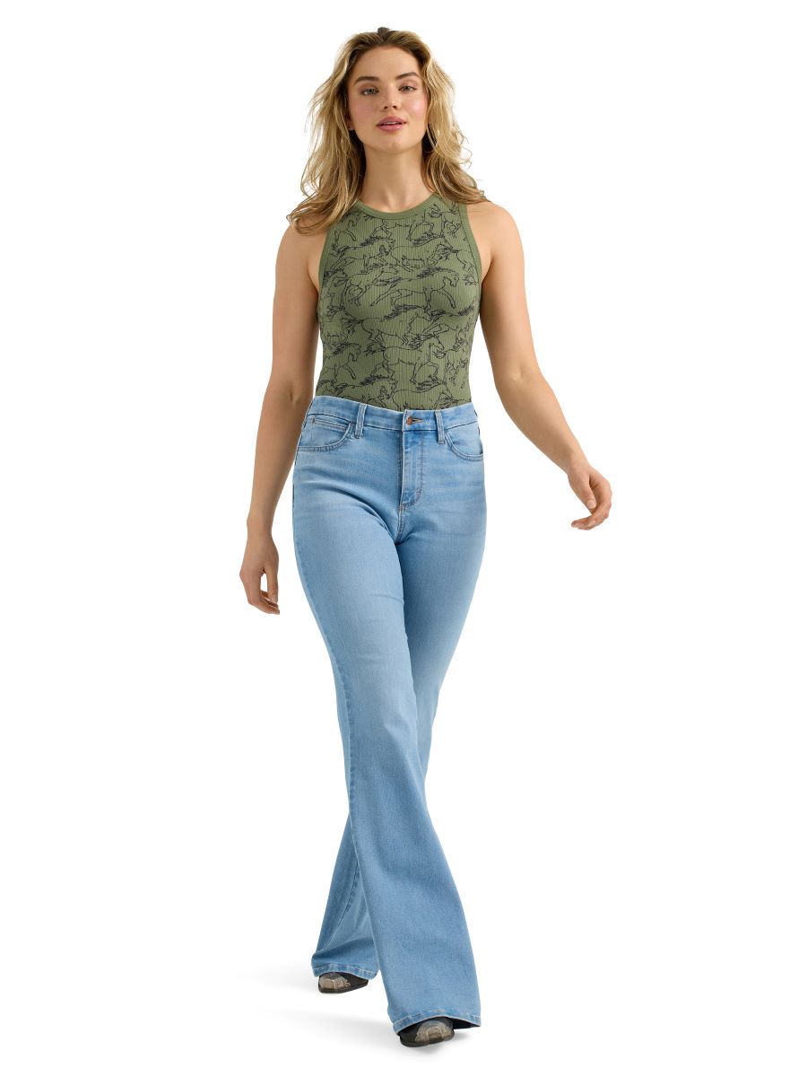 Retro™ Ribbed Olive Women's Tank Top by Wrangler®