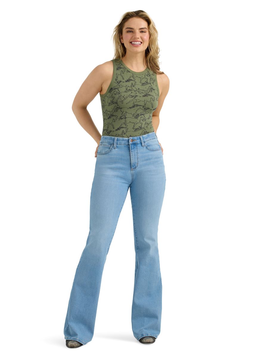 Retro™ Ribbed Olive Women's Tank Top by Wrangler®