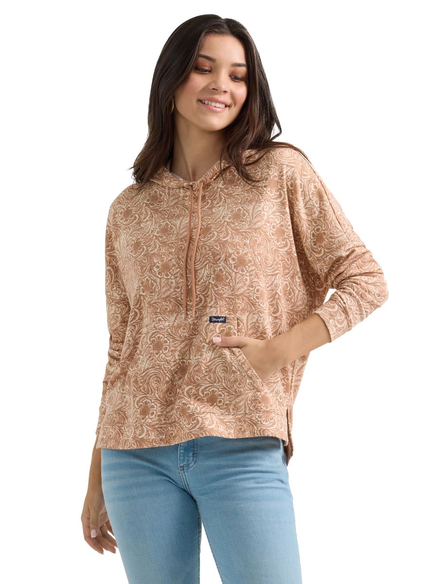 Retro™ 'Tooled Leather' Women's Hoodie by Wrangler®
