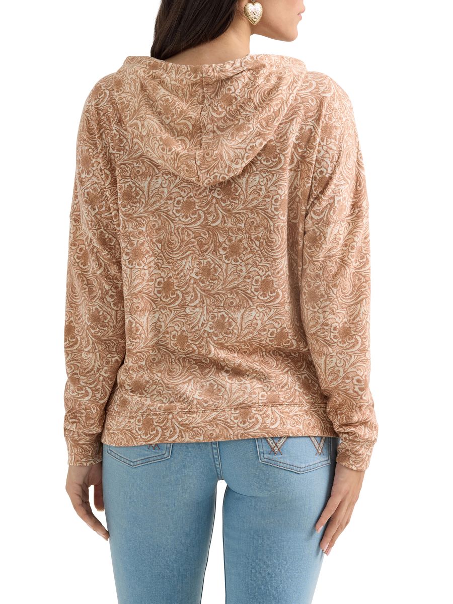Retro™ 'Tooled Leather' Women's Hoodie by Wrangler®