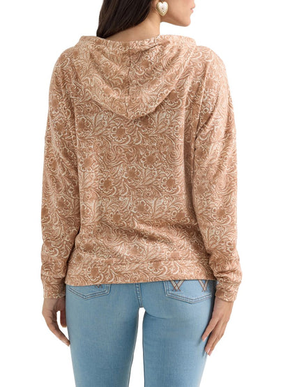 Retro™ 'Tooled Leather' Women's Hoodie by Wrangler®
