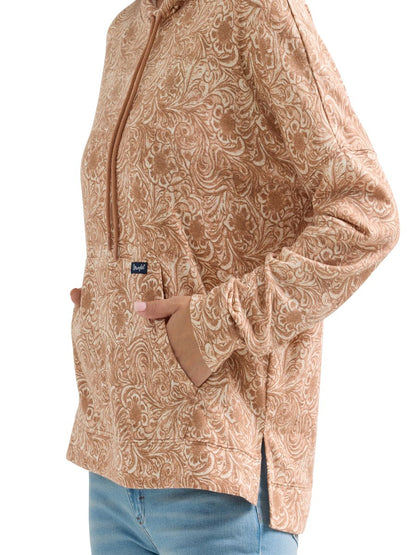 Retro™ 'Tooled Leather' Women's Hoodie by Wrangler®