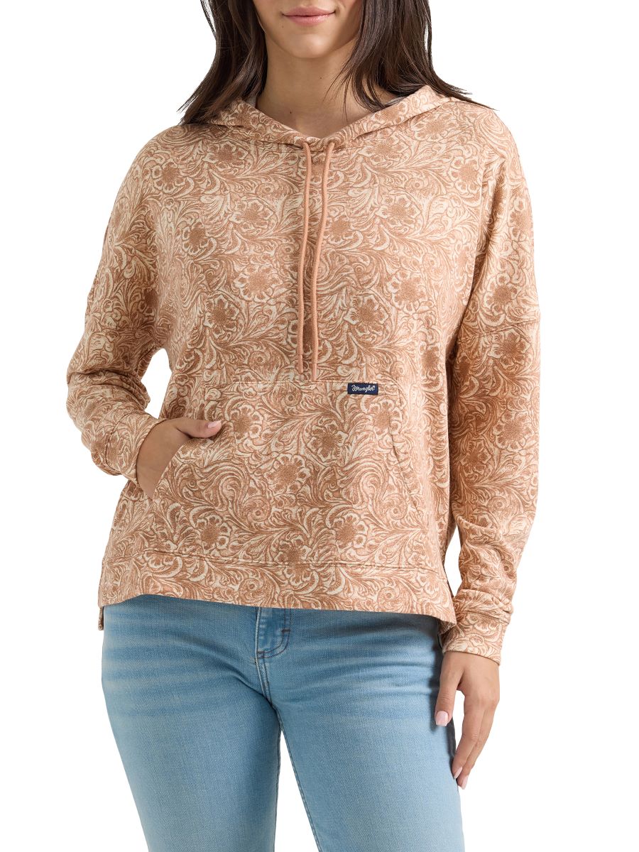 Retro™ 'Tooled Leather' Women's Hoodie by Wrangler®