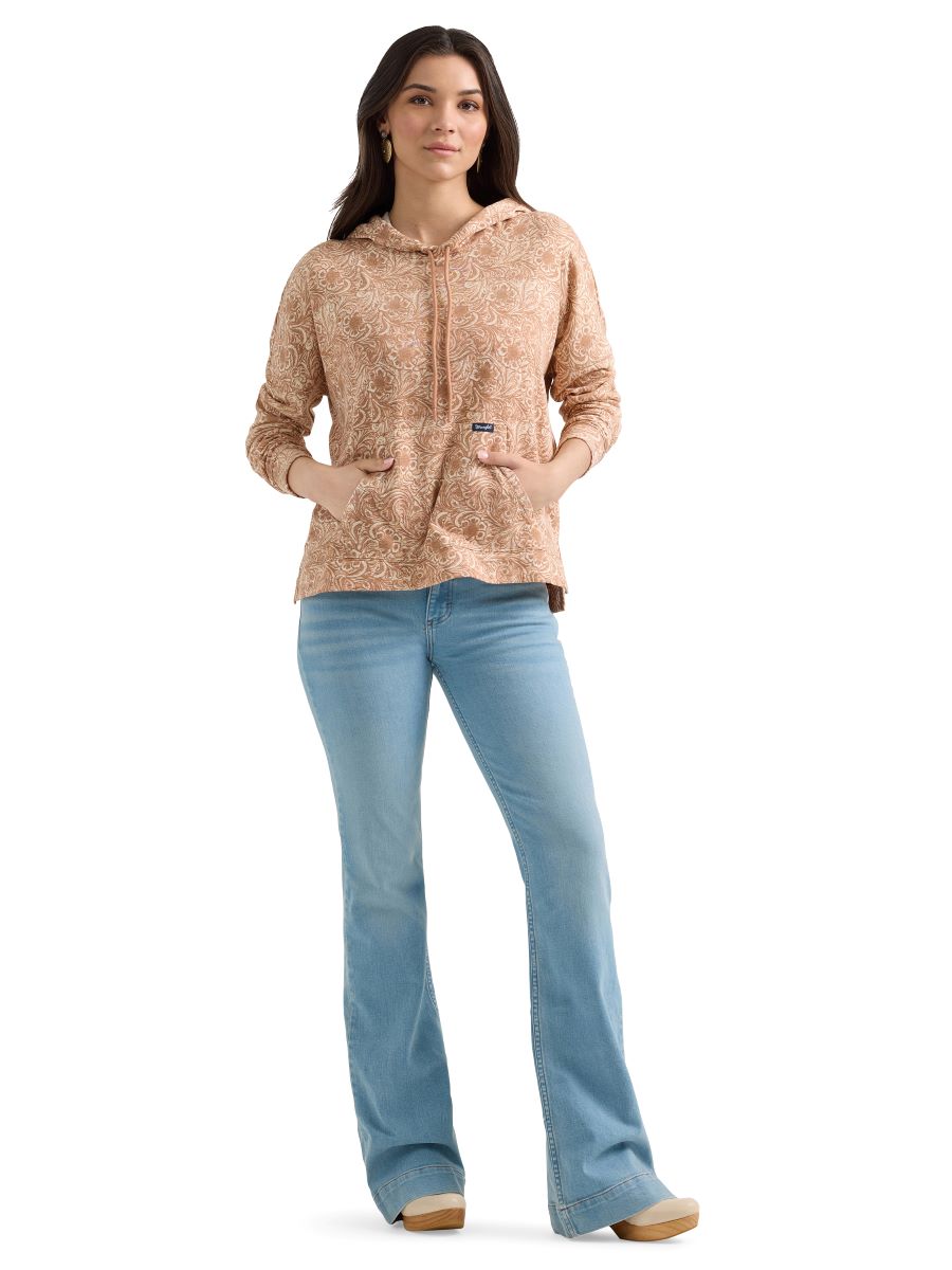 Retro™ 'Tooled Leather' Women's Hoodie by Wrangler®