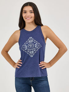 Retro™ Navy Bandana Women's Tank Top by Wrangler®
