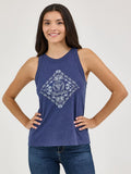 Retro™ Navy Bandana Women's Tank Top by Wrangler®