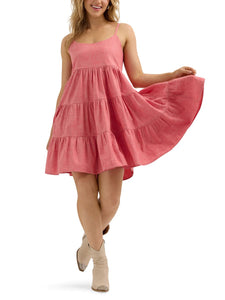 Retro™ Coral Tiered Mini Women's Dress by Wrangler®