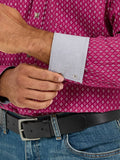 20X™ Stretch Fit Cranberry Geo Print Men's Shirt by Wrangler®
