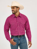 20X™ Stretch Fit Cranberry Geo Print Men's Shirt by Wrangler®