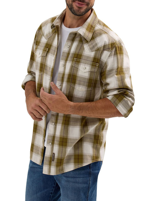 Retro™ Olive Plaid Men's Shirt by Wrangler®