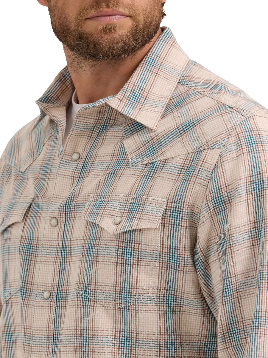 Retro™ Tan Plaid Men's Shirt by Wrangler®