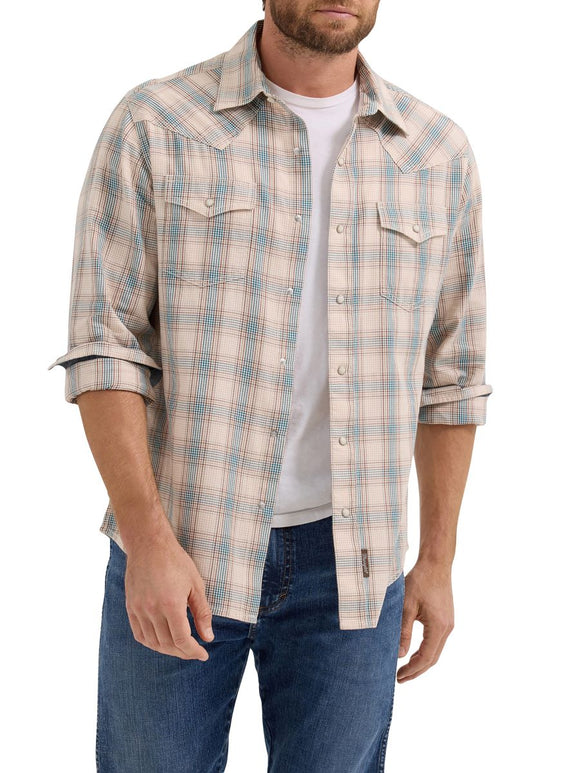 Retro™ Tan Plaid Men's Shirt by Wrangler®