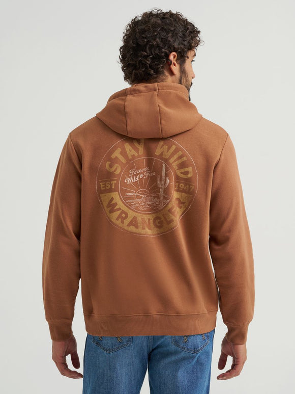 Copper 'Stay Wild' Men's Hoodie by Wrangler®