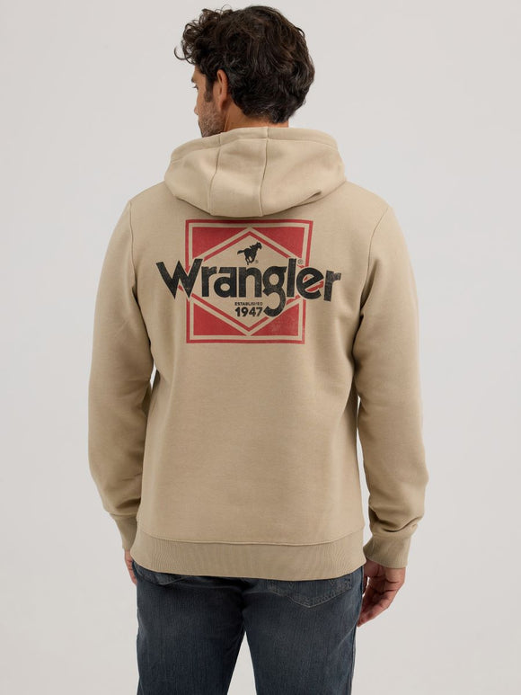 Tan 'Wild Horse' Men's Hoodie by Wrangler®
