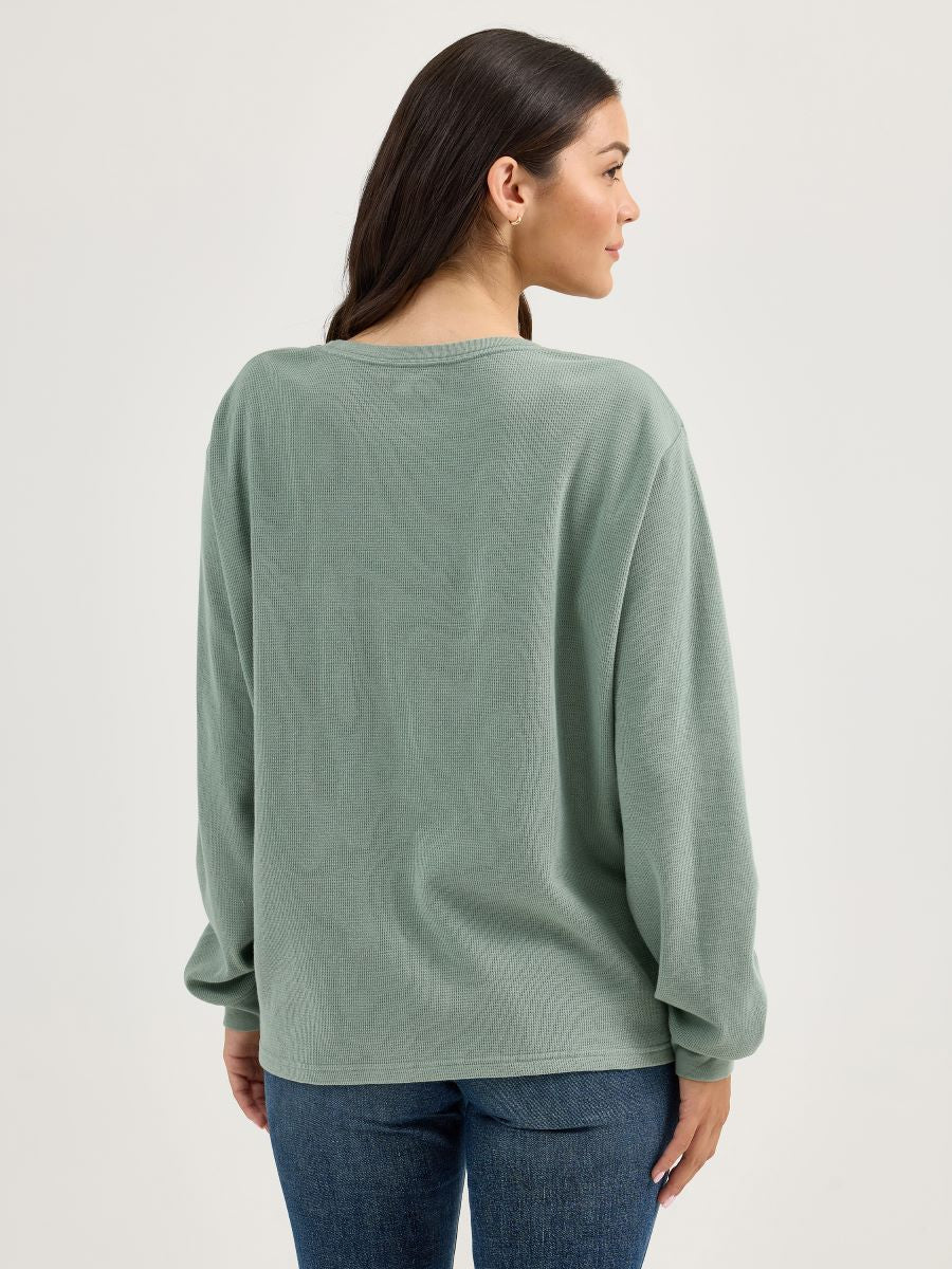 Retro™ 'Howdy' Waffle Knit Women's Top by Wrangler®