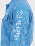 Blue Geo Print Logo Men's Shirt by Wrangler®