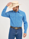 Blue Geo Print Logo Men's Shirt by Wrangler®
