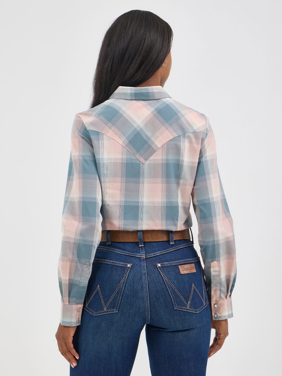 Retro™ Dusty Pink Plaid Women's Shirt by Wrangler®
