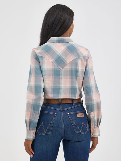Retro™ Dusty Pink Plaid Women's Shirt by Wrangler®